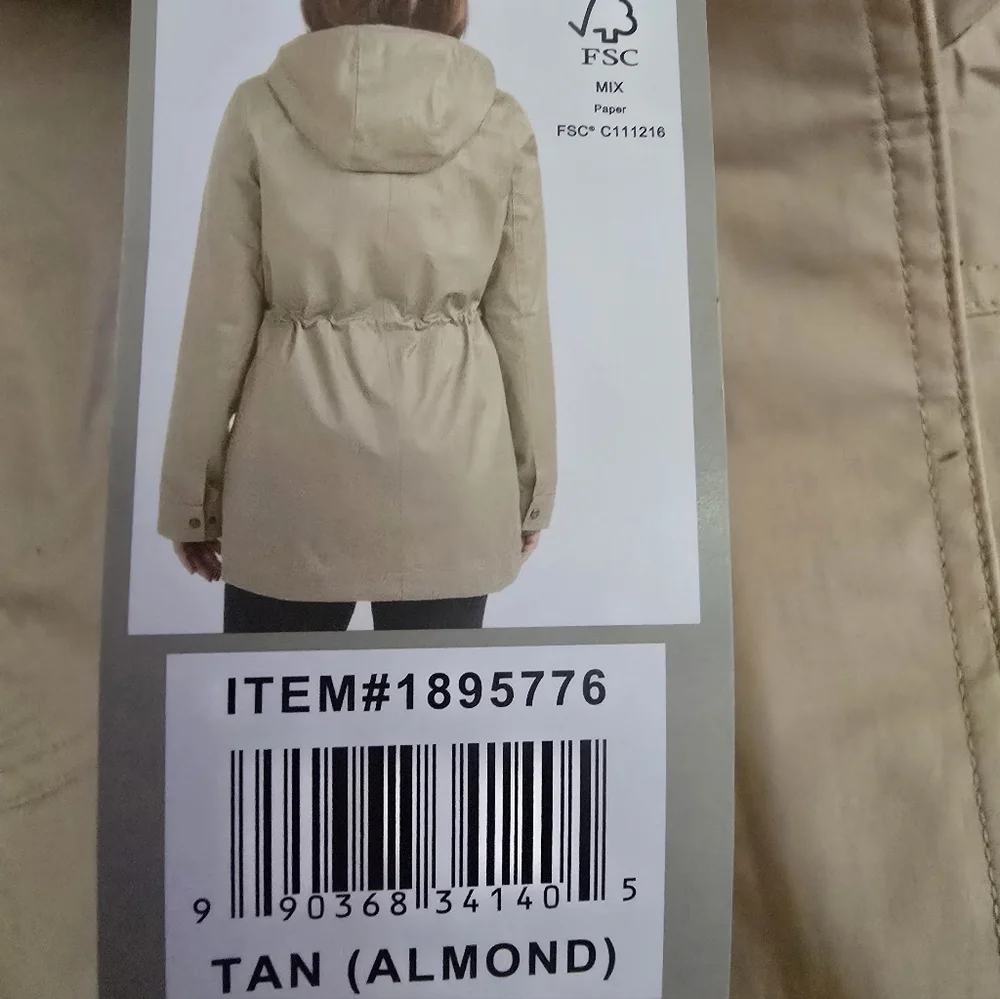 Womens HUNTER Rain Jacket Beige NWT - Picture 5 of 10